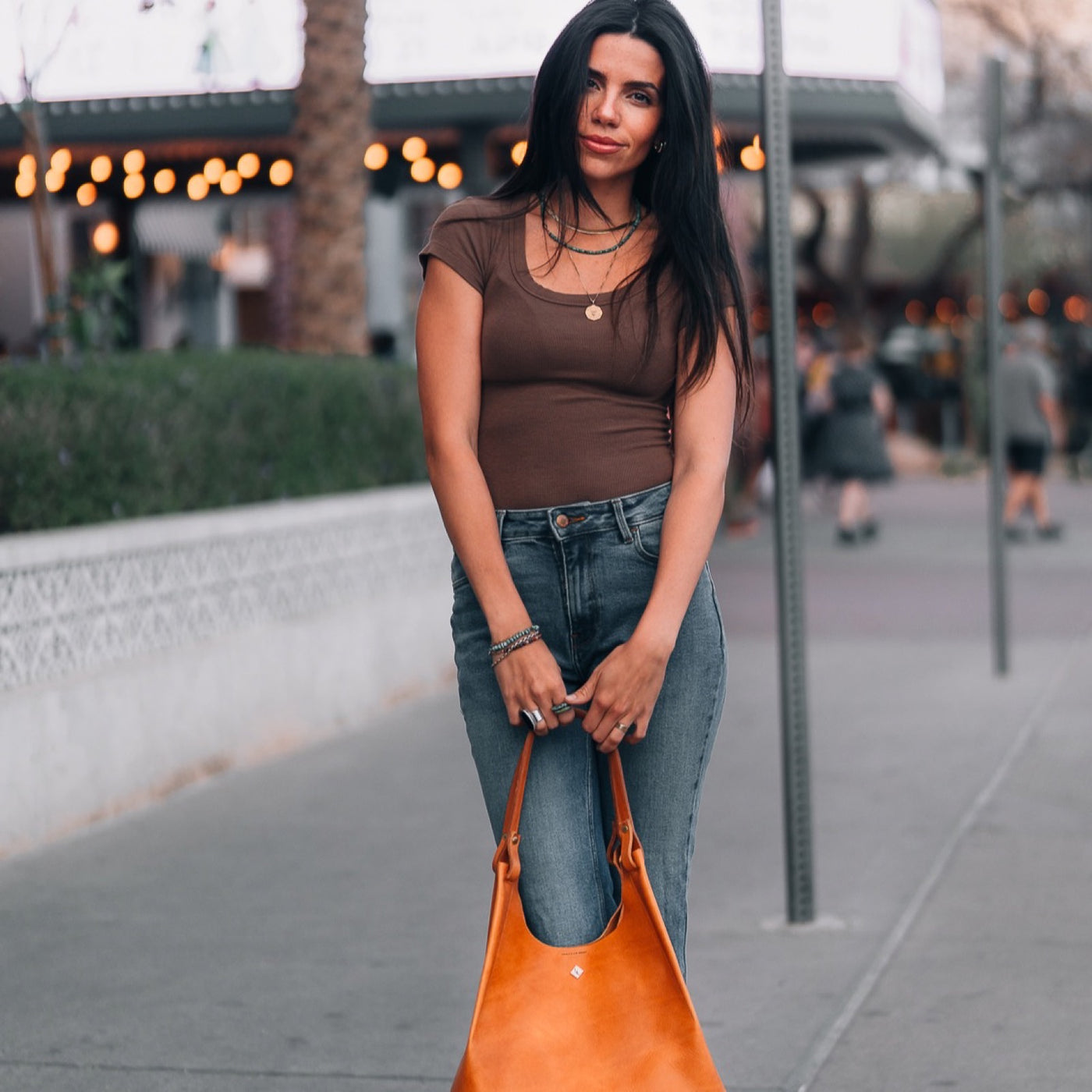 Avalon Purse — folded lifestyle