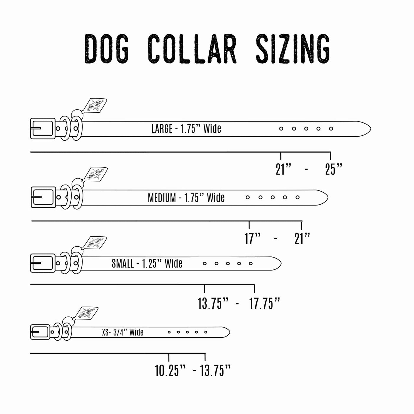 Leather Dog Collar - Classic - Lifetime Leather Co