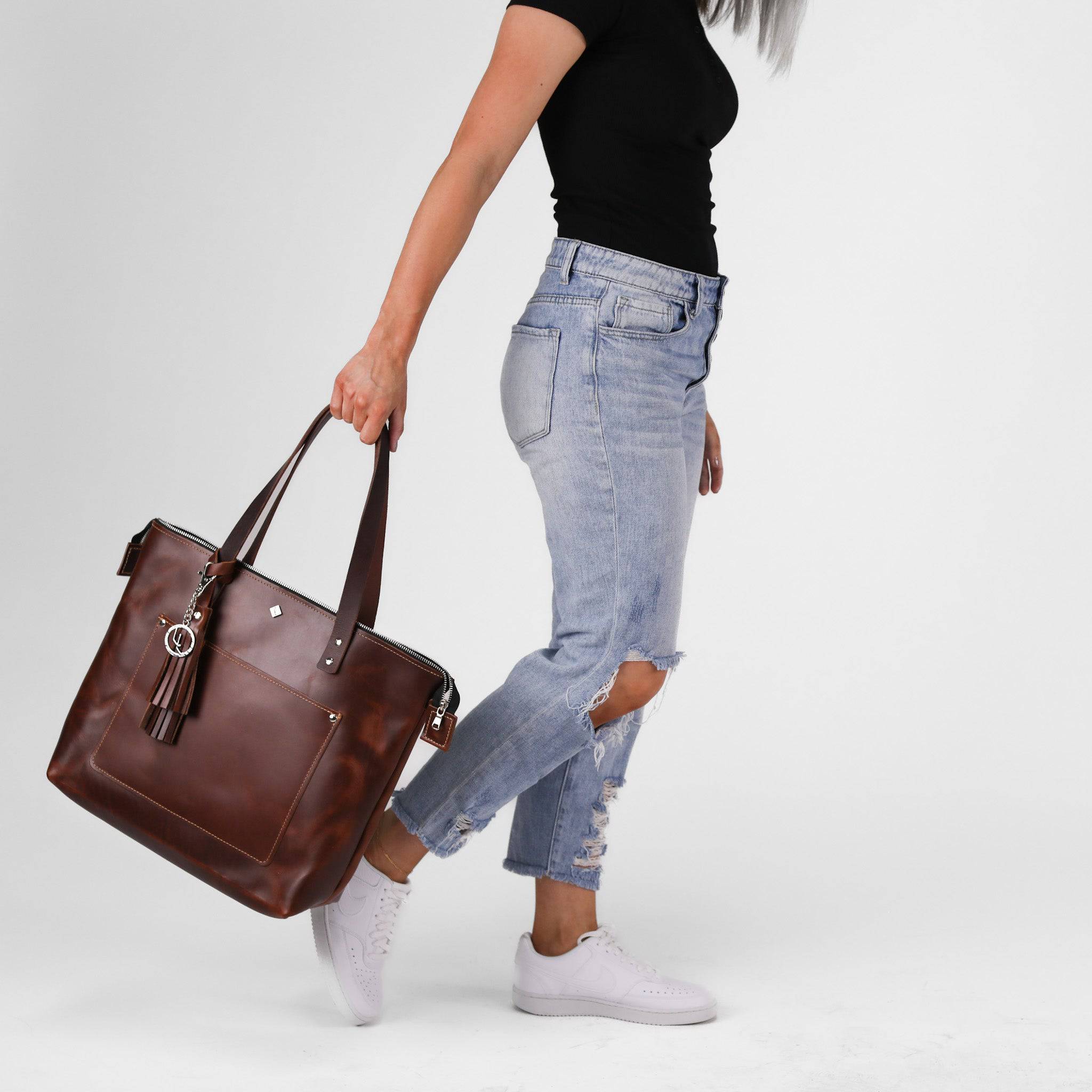 Vintage eva leather online tote