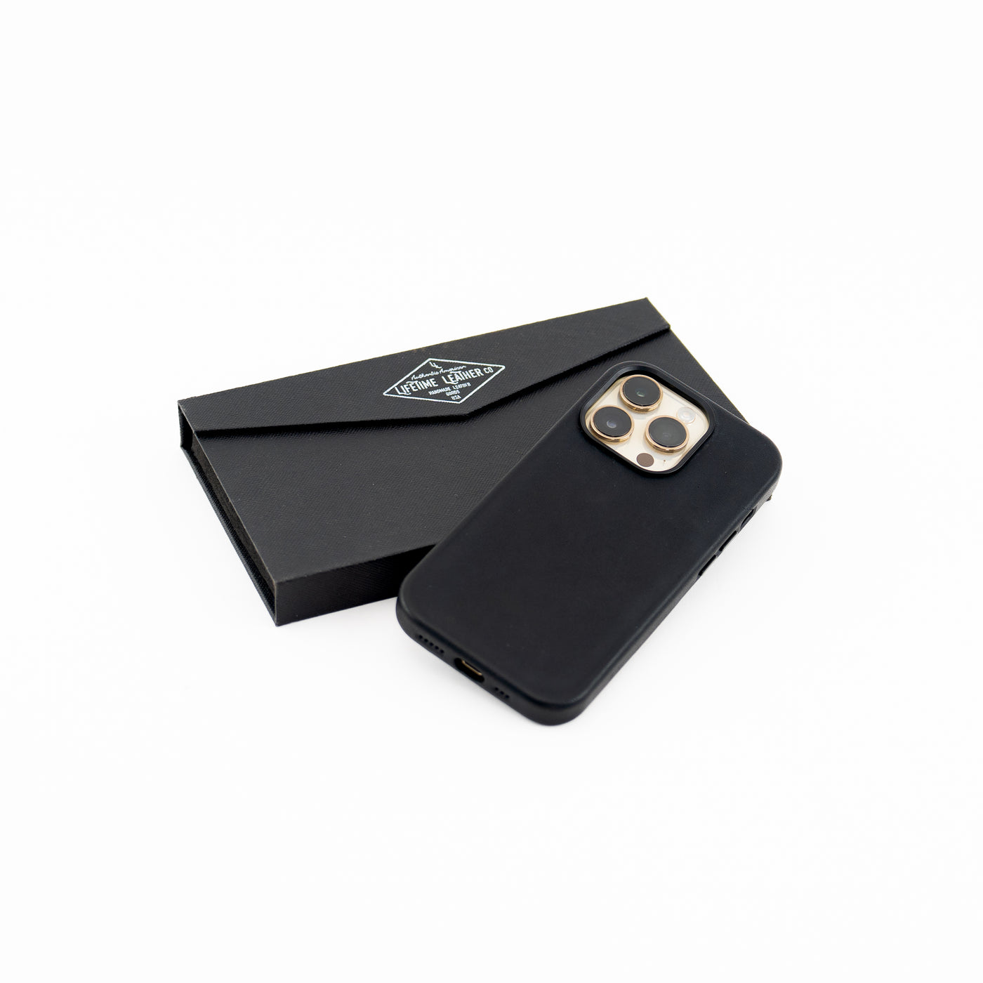 [color:Black] Leather IPhone Case - Lifetime Leather Co