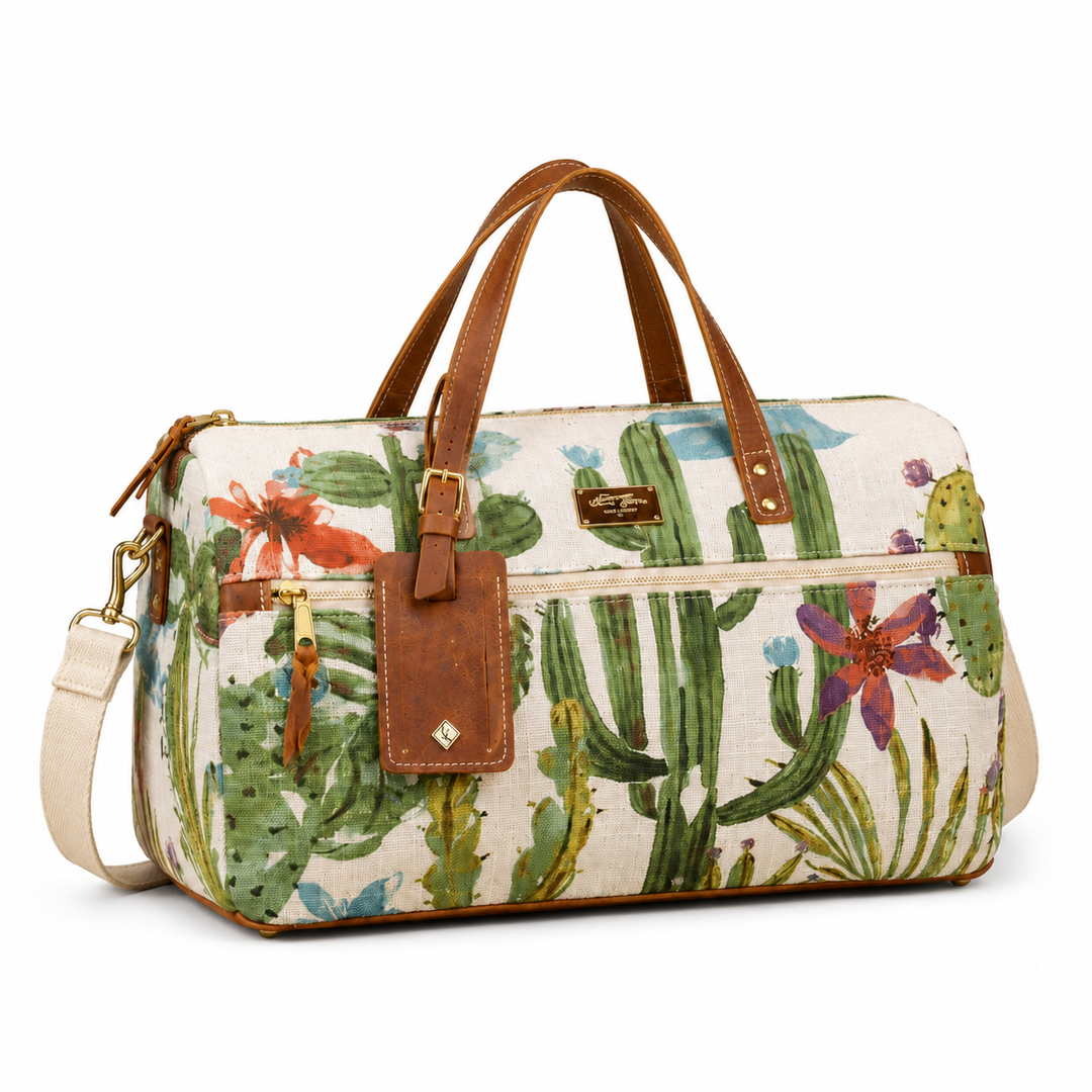 Women's Duffel Bag – Leather & Canvas