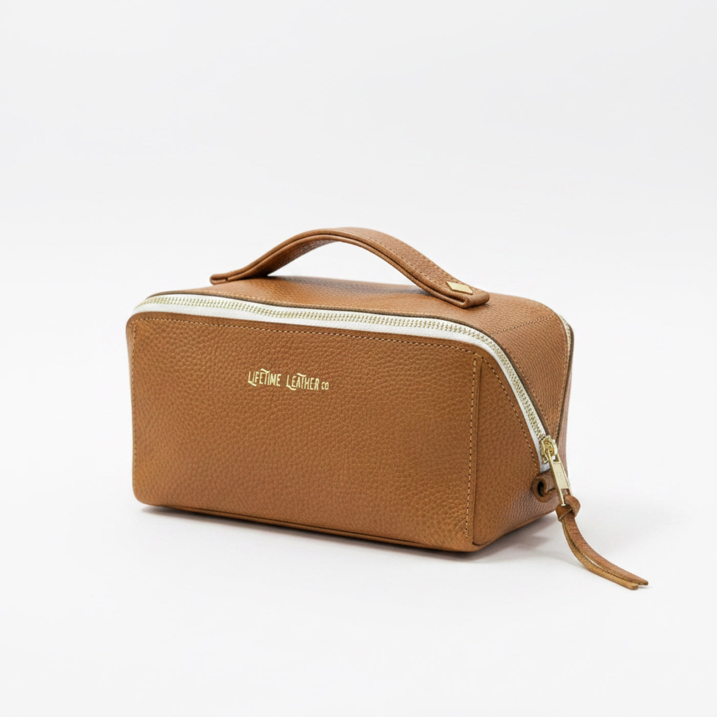 Megan Toiletry Bag — Pebbled Tan, view 2