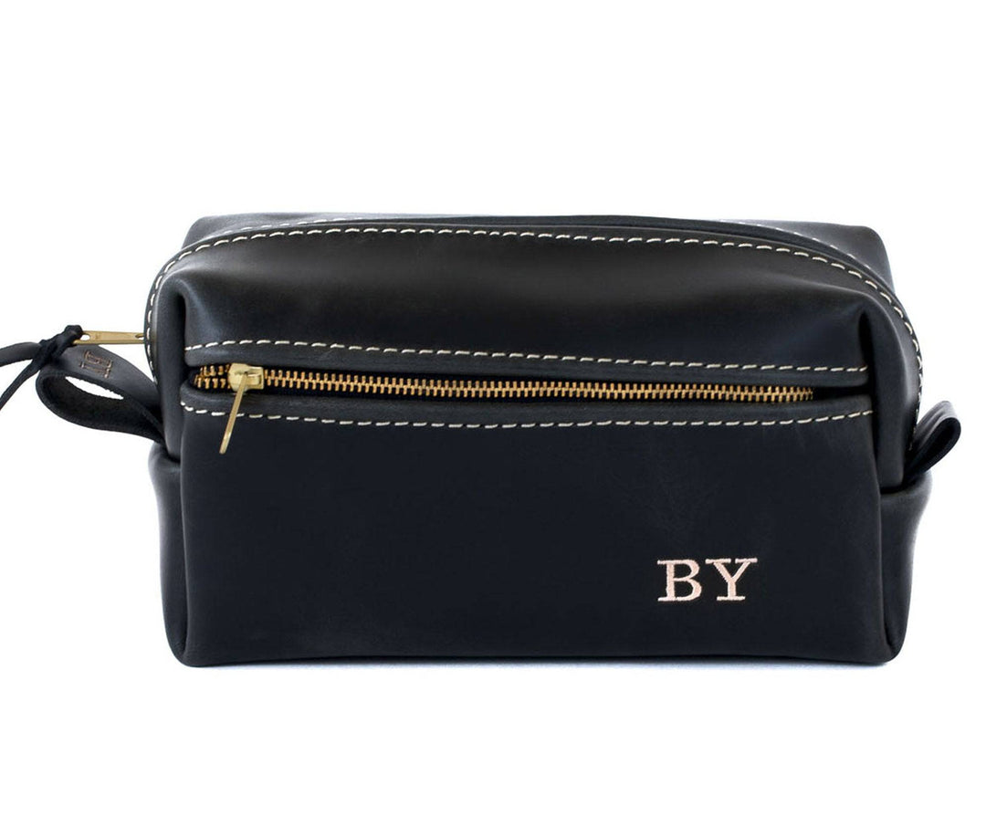 best toiletry bag travel handles zipper manufacturer Double Zipper Leather Toiletry Bag Oxford Natural