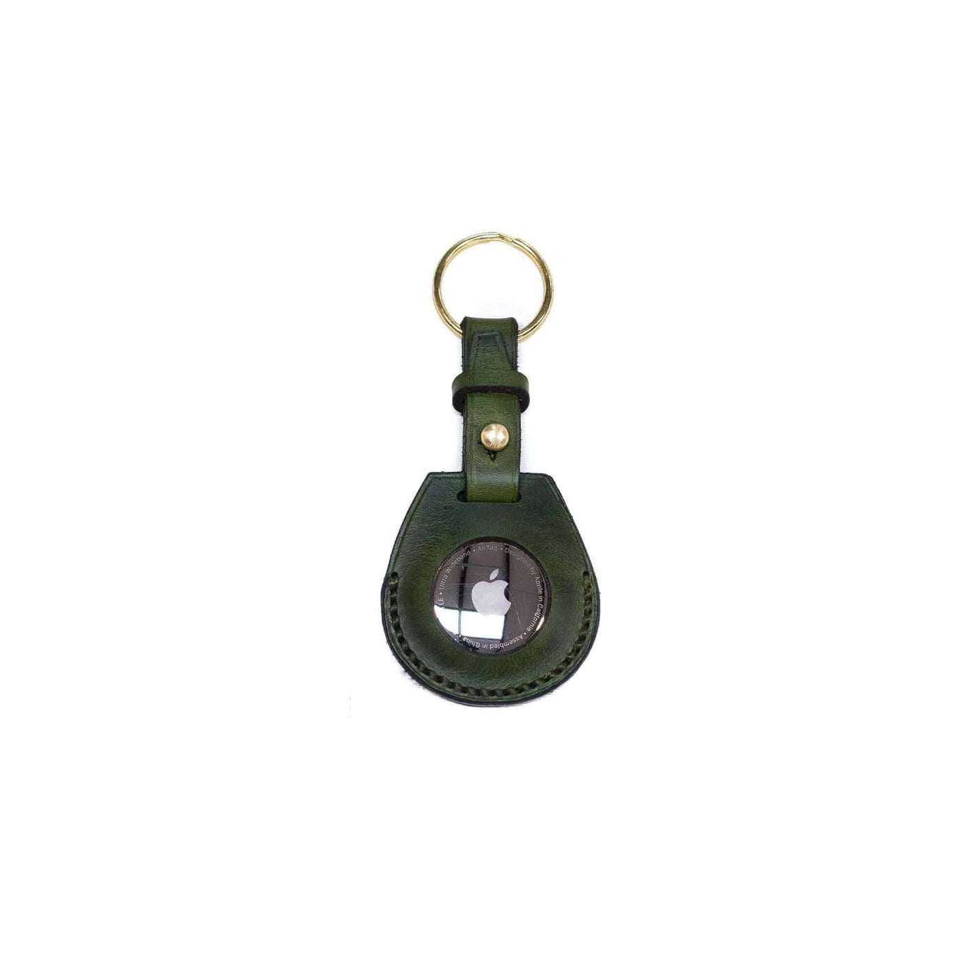 [color:Emerald Green] Leather Apple Air Tag Holder - Lifetime Leather Co
