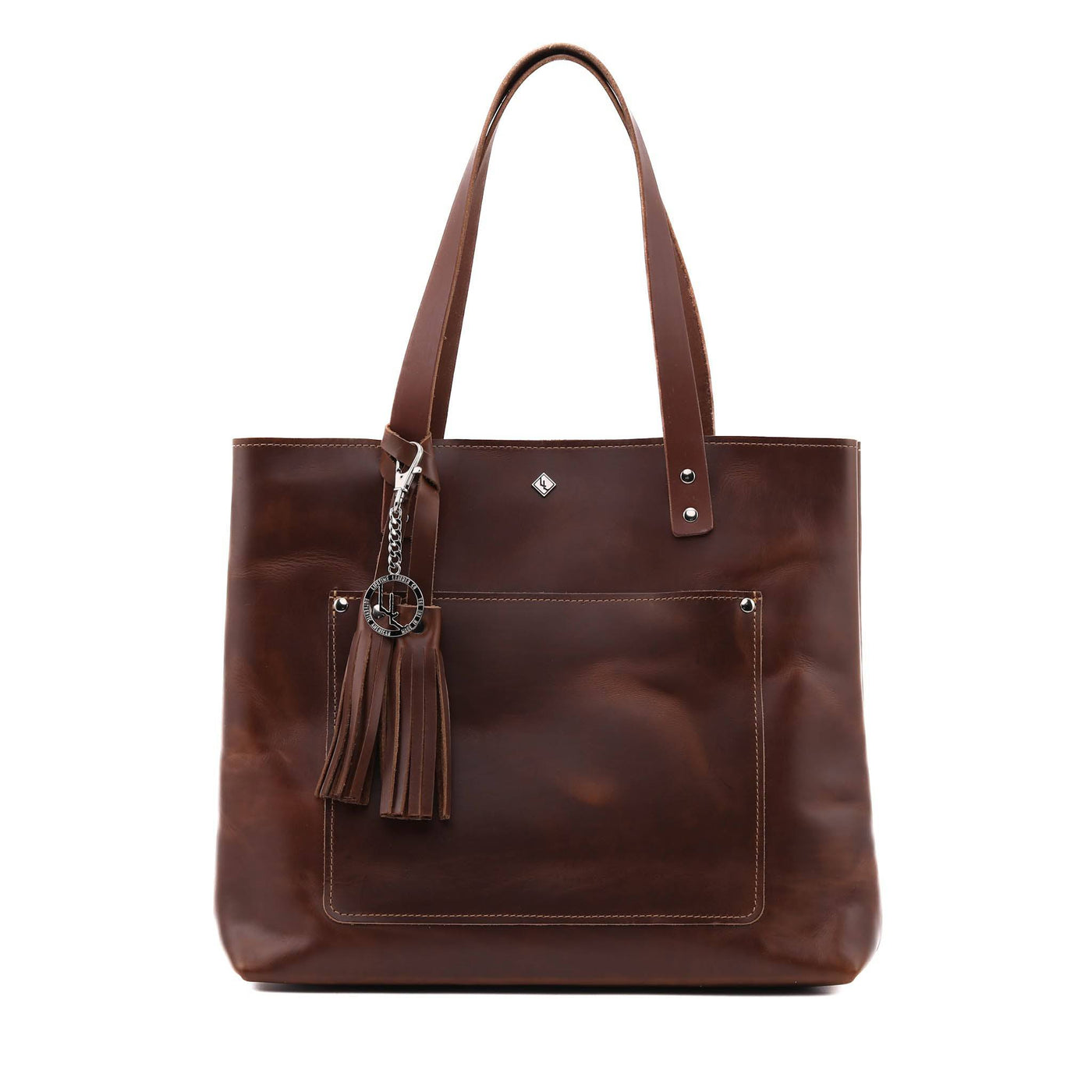 [color:Oxford Brown] Deluxe Lifetime Tote - Lifetime Leather Co
