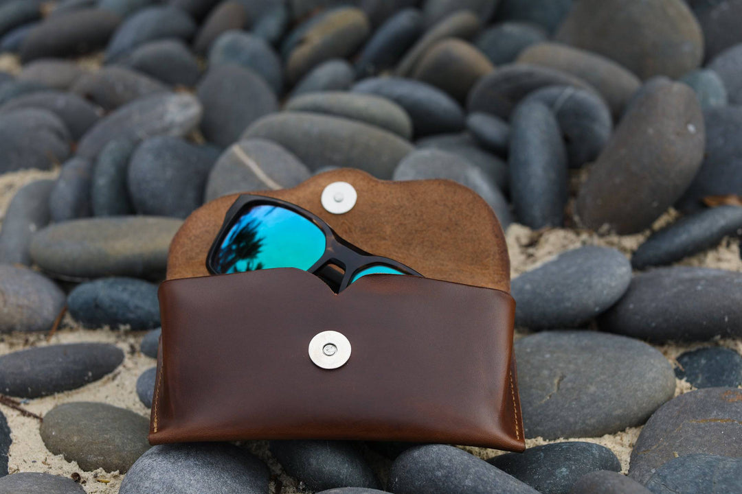 Genuine Leather Eye Glasses Case