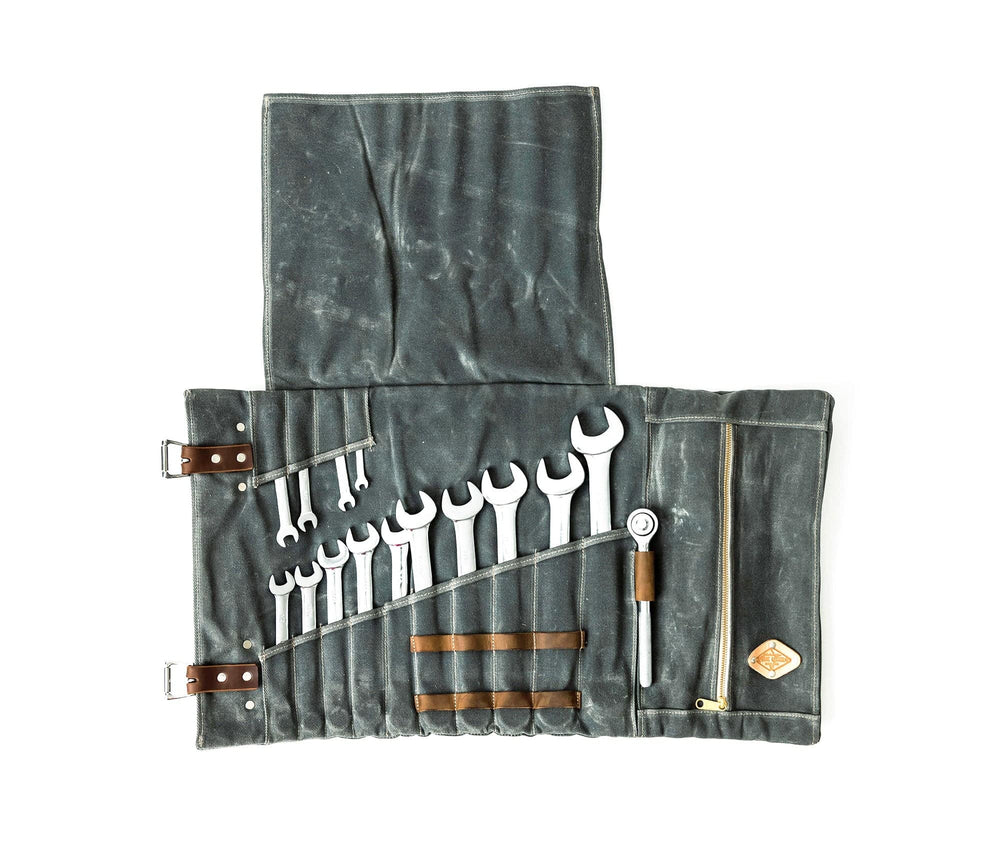 [color:Gray] Canvas Tool Roll - Lifetime Leather Co