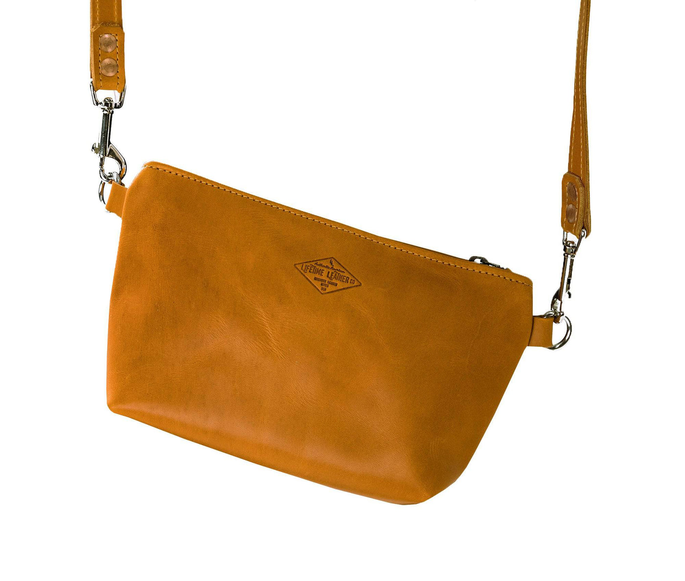 [color:Brandy] Crossbody Bag - Lifetime Leather Co