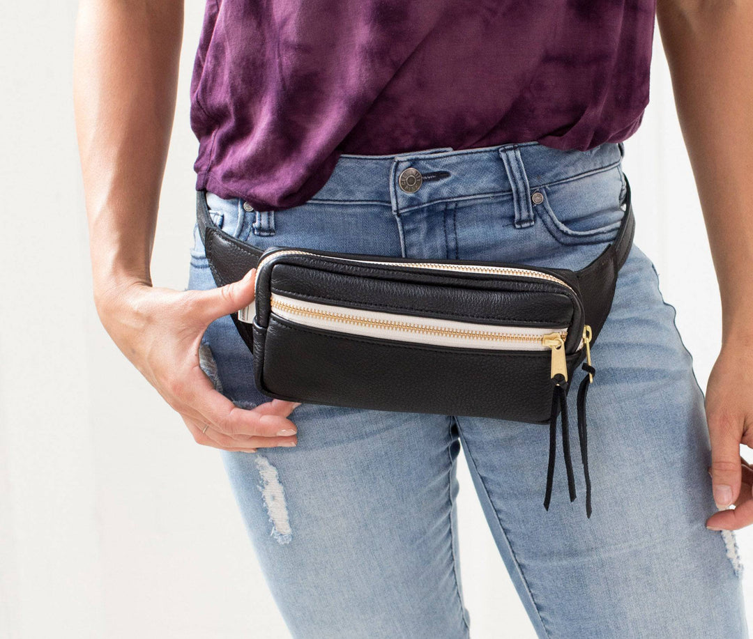 Designer leather fanny pack cheap
