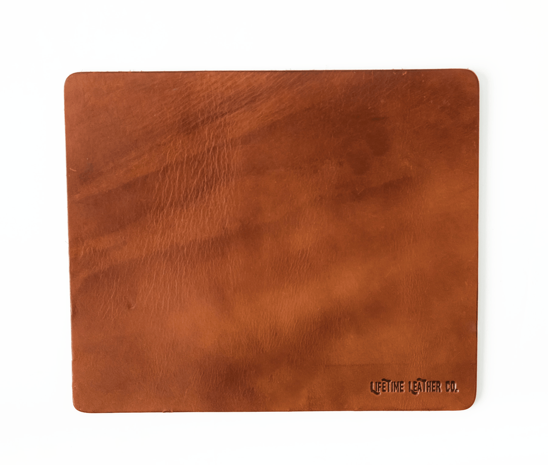 [color:Buck Brown] Leather Mouse Pad - Lifetime Leather Co
