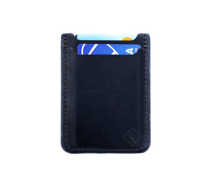 Alba Classic Trifold Leather Wallet For Men - RFID Blocking, Handmade, Minimalist Design, Navy Blue - View #2