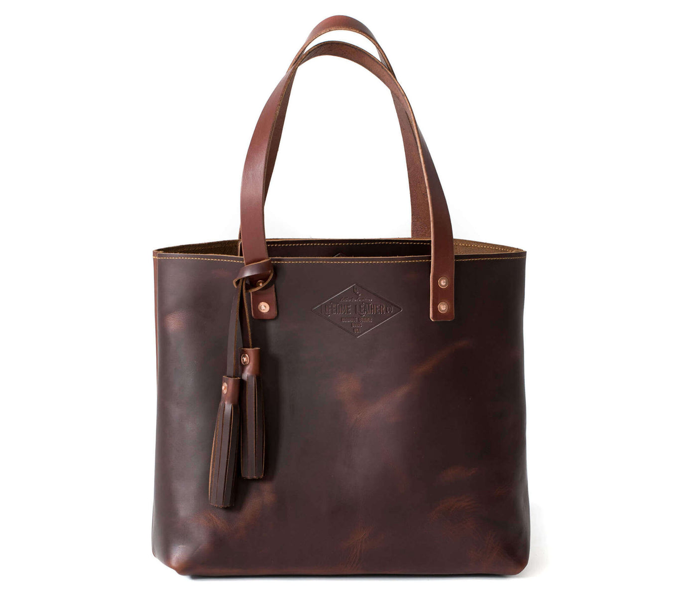 [color:Oxford Brown] Lifetime Tote - Lifetime Leather Co