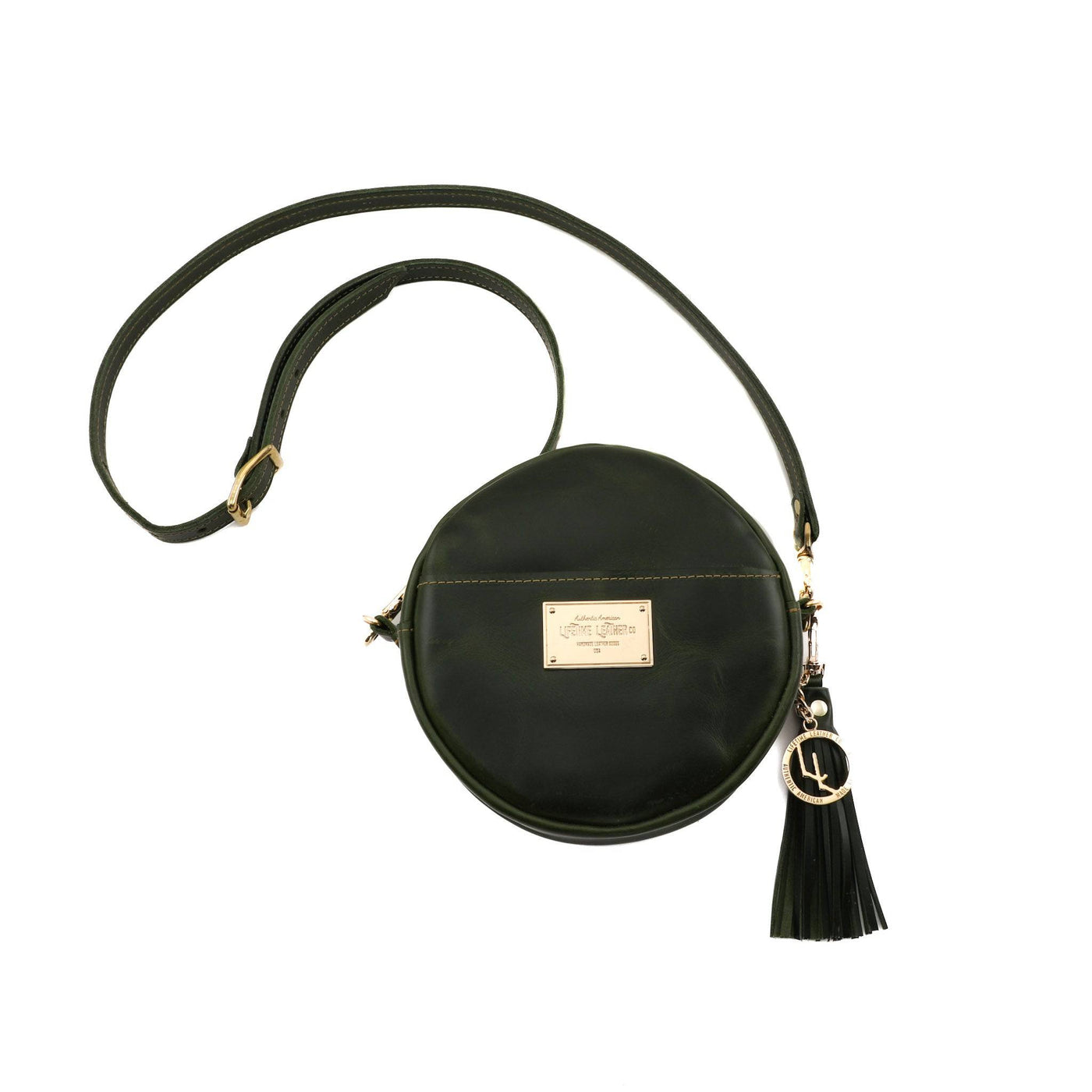 [color:Oxford Black] Circle Crossbody Bag - Lifetime Leather Co