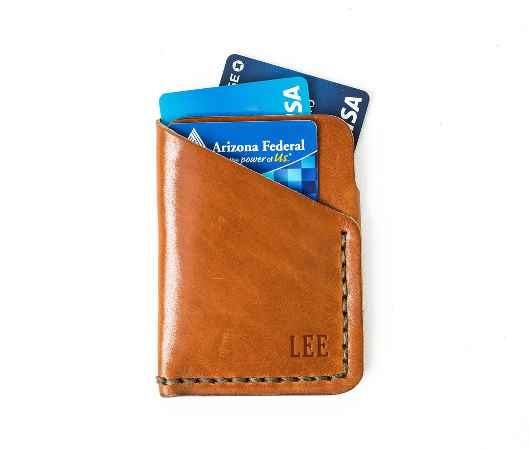 [color:Buck Brown] Tall Minimalist Wallet - Lifetime Leather Co