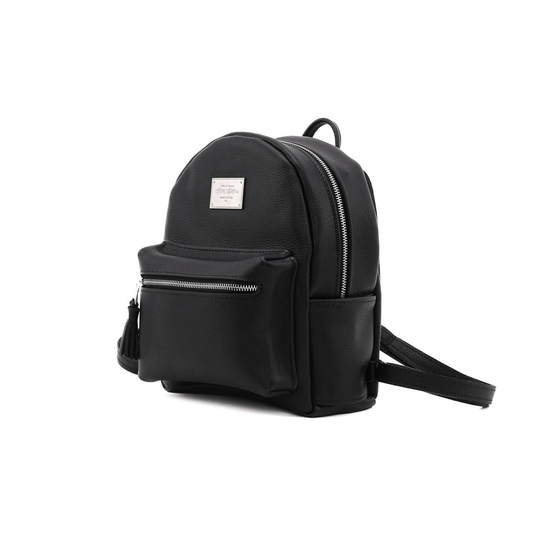 ☆Rest & Recreation☆ RR CHAIN BACKPACK BLACK Business Leather Backpack - Travel & Work Ready