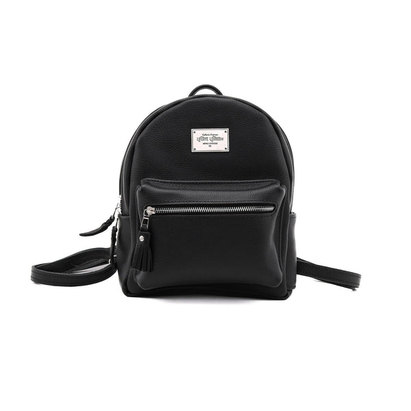black leather backpack small Ella Full-Grain Mini Black, Handcrafted in Ethiopia and keys with ease Personalized Leather Backpack for Women