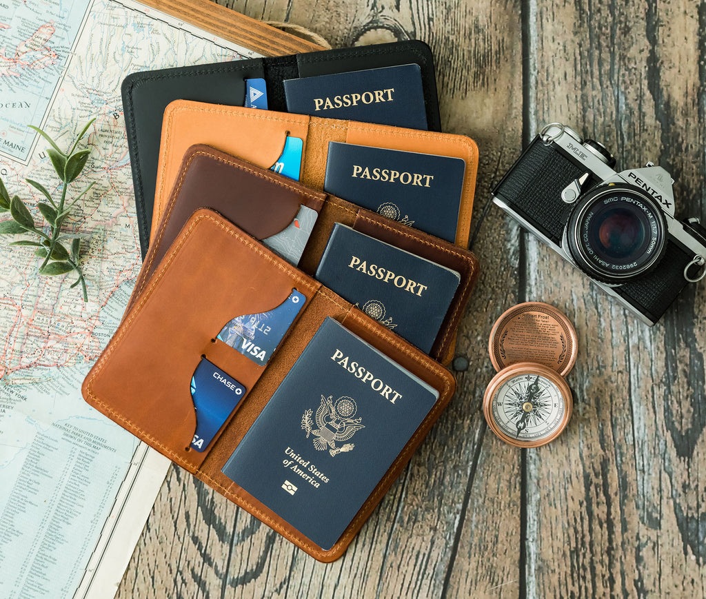 VS Passport Cover Holder Travel Case Red Black Pink Signature Strip