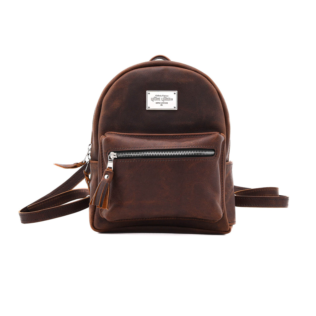 a leather backpack Leather Backpack